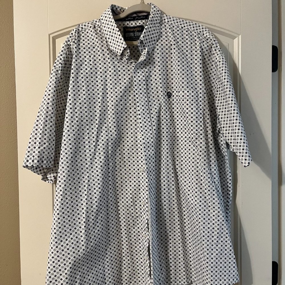 MEN'S Short Sleeve Button Down Wrangler George Strait Collection Shirt 3X